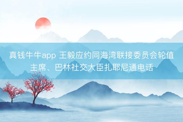 真钱牛牛app 王毅应约同海湾联接委员会轮值主席、巴林社交大臣扎耶尼通电话