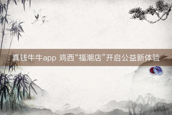 真钱牛牛app 鸡西“福潮店”开启公益新体验