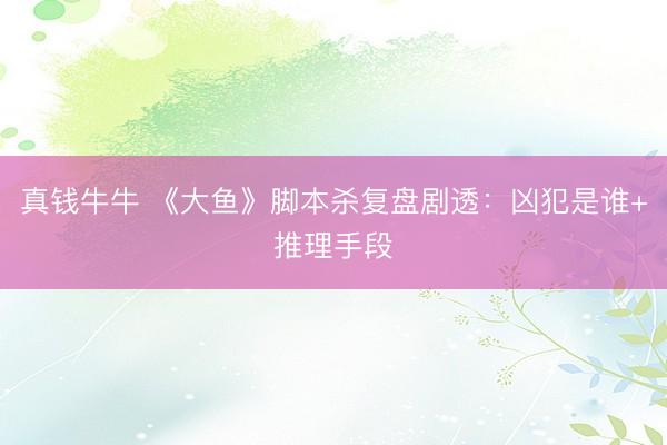真钱牛牛 《大鱼》脚本杀复盘剧透：凶犯是谁+推理手段