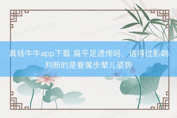 真钱牛牛app下载 扁平足遗传吗，信得过影响判断的是眷属步辇儿姿势