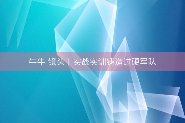 牛牛 镜头丨实战实训铸造过硬军队